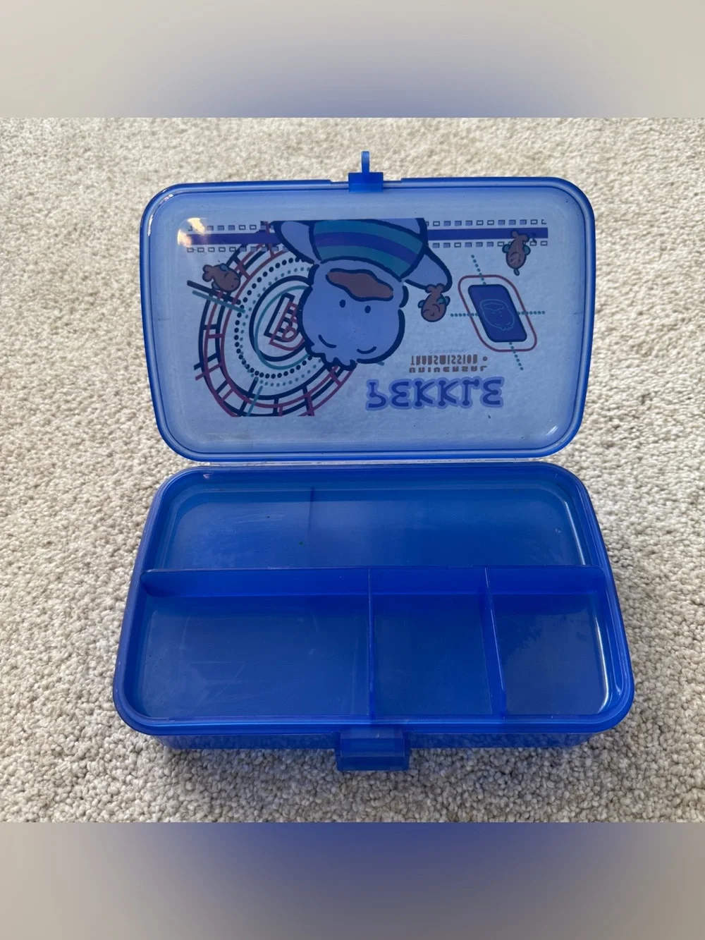 Vintage 1997 Sanrio Pekkle Plastic Pencil Box Storage Organizer